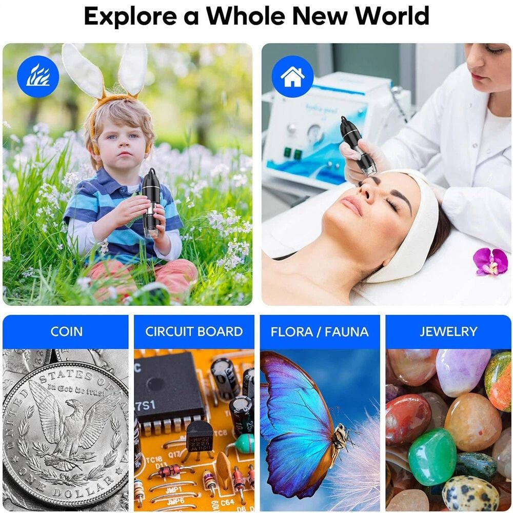 USB Digital Microscope Camera With LED Lights For Coin Jewelry And PCB Inspection 3