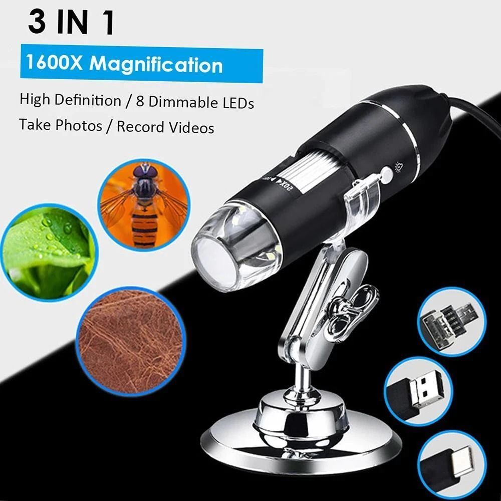 USB Digital Microscope Camera With LED Lights For Coin Jewelry And PCB Inspection 10