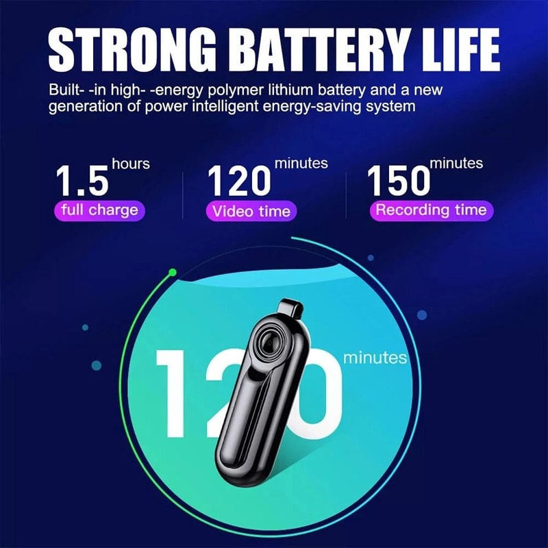 Wearable Camera Necklace Mini Body Camera With Audio And 8GB Built In Storage 6