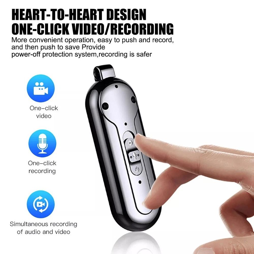 Wearable Camera Necklace Mini Body Camera With Audio And 8GB Built In Storage 8