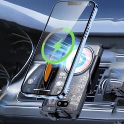 wireless car charger auto clamping air vent phone holder mount