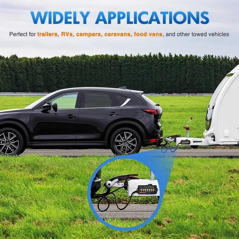 7 Way Trailer Plug 7 Pin Trailer Connector Weatherproof Trailer Wiring Harness Trailer Wiring Conne 1