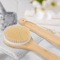 Bamboo Shower Body Brush With Soft Bristles Long Handle Back Scrubber 0