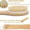 Bamboo Shower Body Brush With Soft Bristles Long Handle Back Scrubber 2