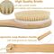 Bamboo Shower Body Brush With Soft Bristles Long Handle Back Scrubber 2