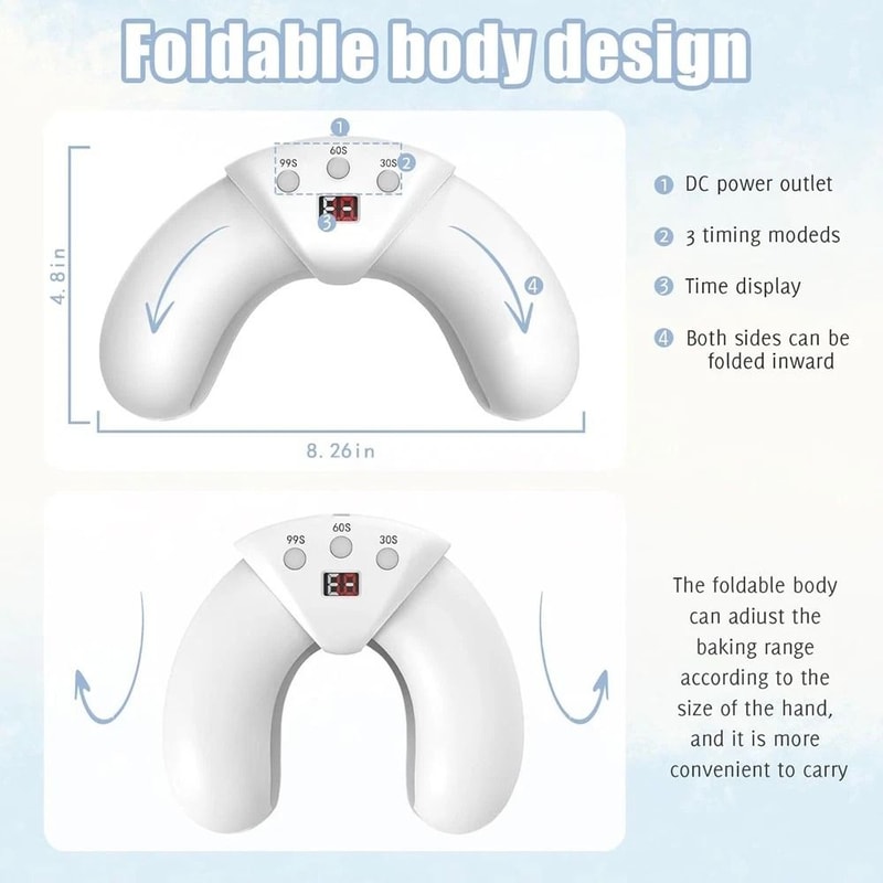 Rechargeable Nail Fungus Light Device For Toenails LED Nail Therapy For Multiple Nails 4