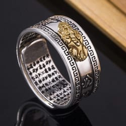 feng shui ring adjustable wealth ring with buddhist mantra