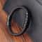 Mens Braided Leather Bracelet With Magnetic Clasp Titanium Steel Wrap Bangle 4