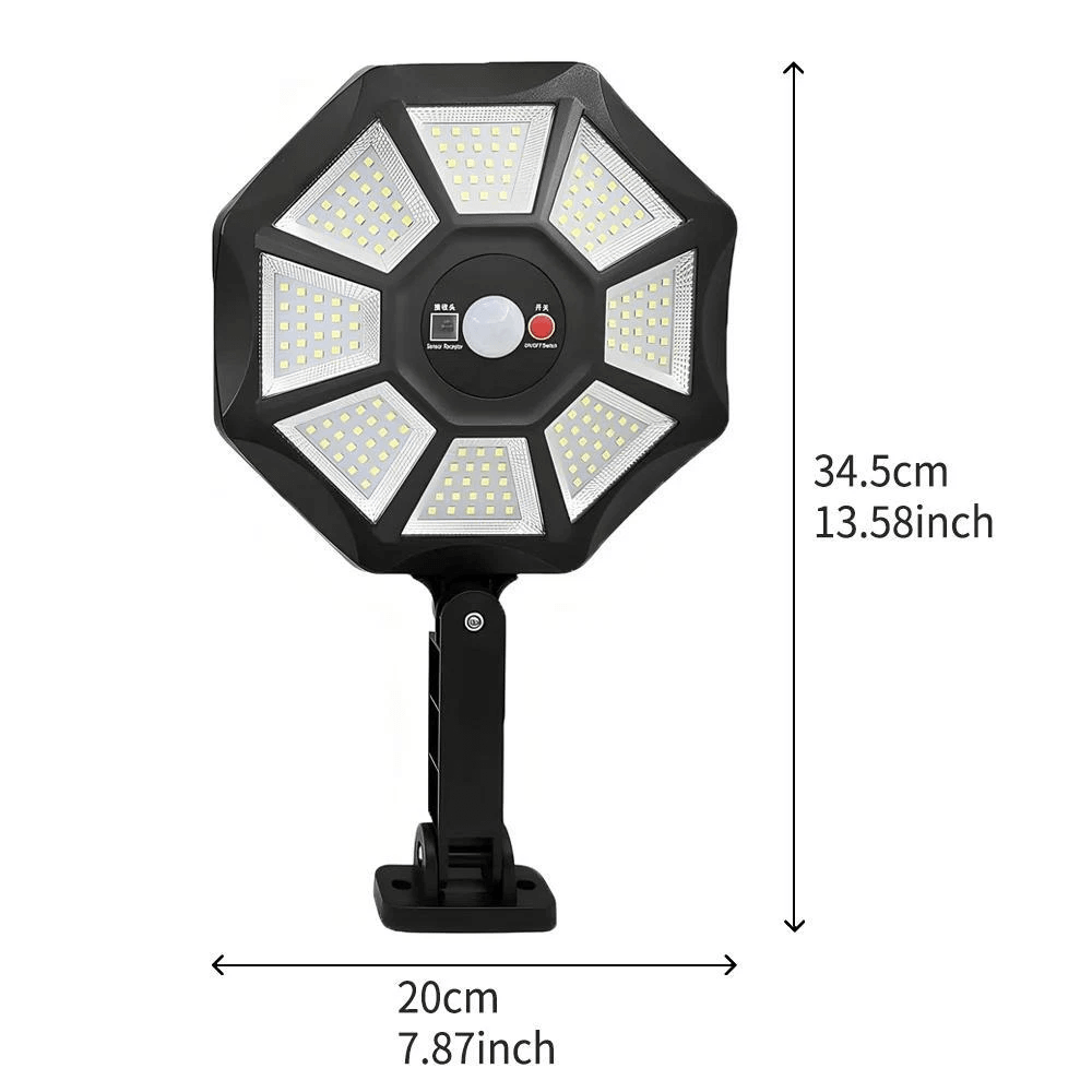 LED Solar Motion Sensor Wall Light Waterproof Outdoor Security Lamp With Remote 2