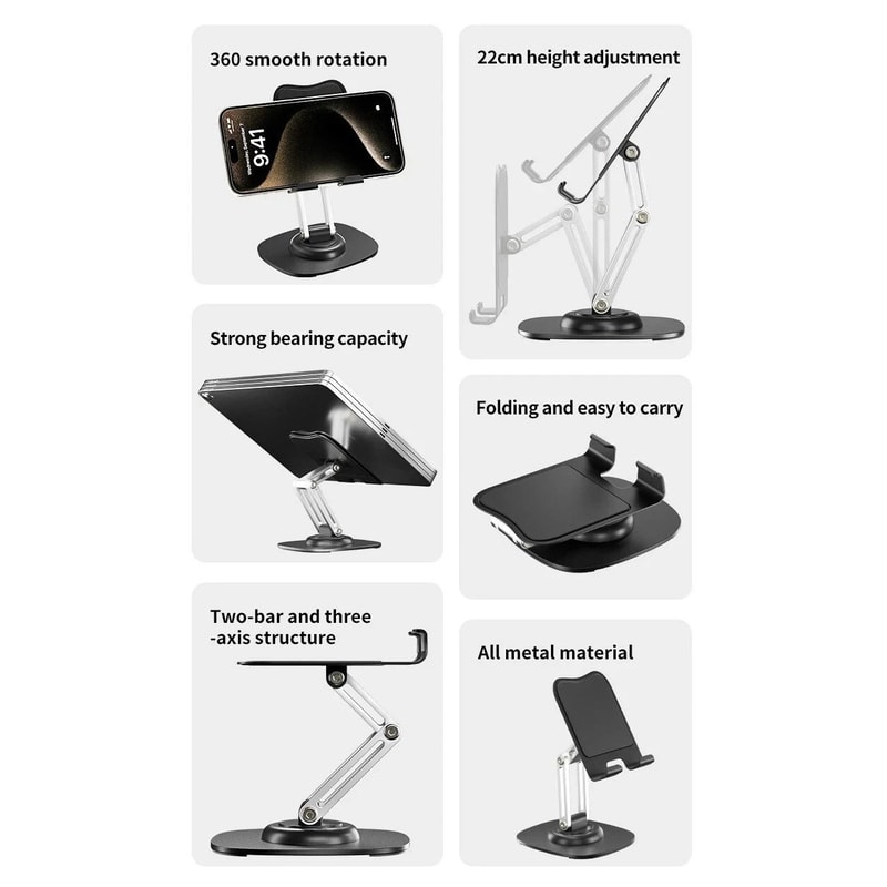 Adjustable Tablet Stand For Desk Universal IPad And Phone Holder 4