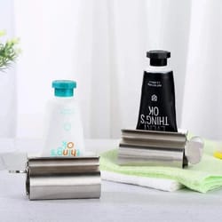 stainless steel toothpaste tube squeezer roller for bathroom and travel