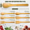 Bamboo Cooking Utensils Set Wooden Spoons For Nonstick Cookware 5