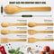 Bamboo Cooking Utensils Set Wooden Spoons For Nonstick Cookware 5