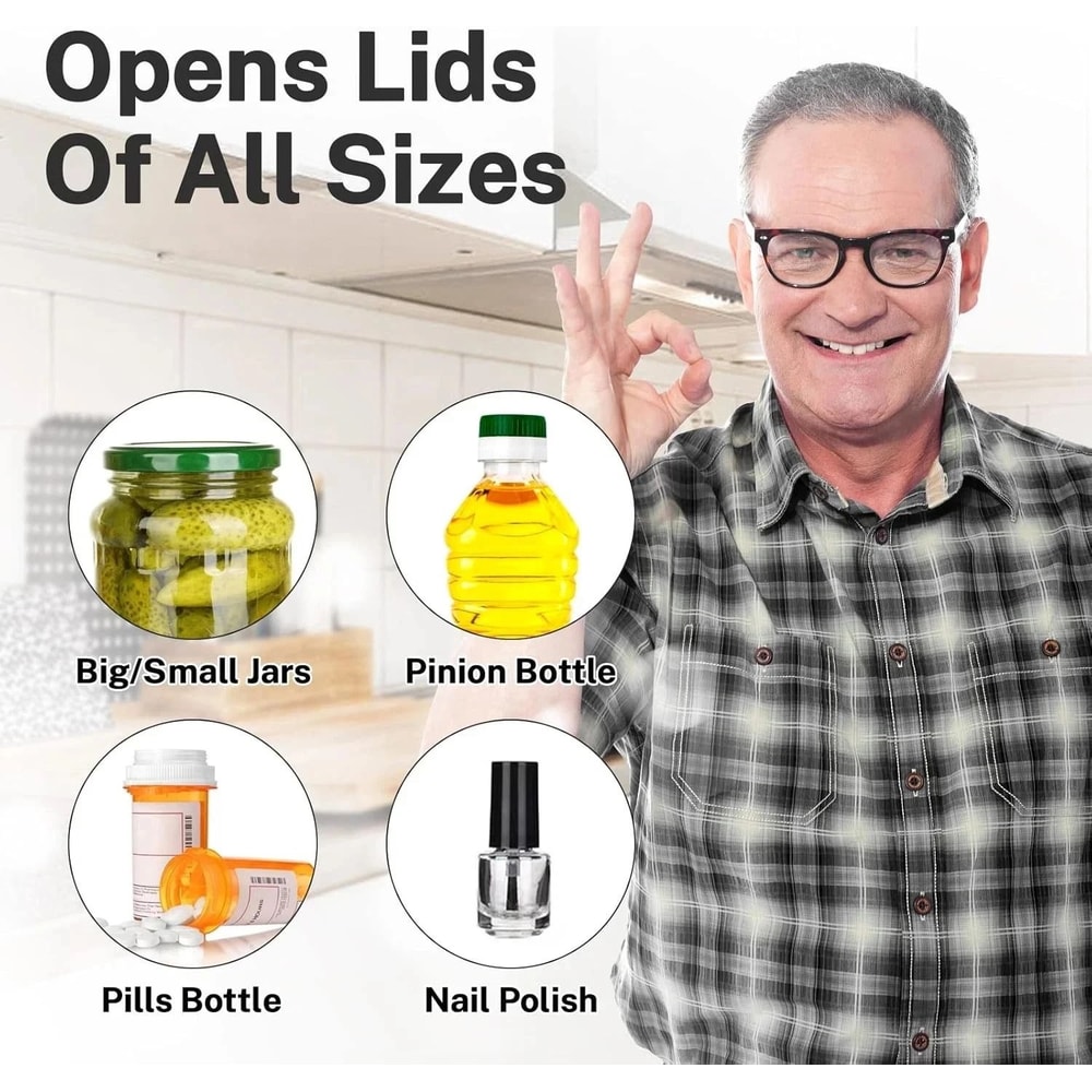 Under Cabinet Jar Opener For Seniors With Arthritis Easy Grip Lid Opener For Weak Hands 1