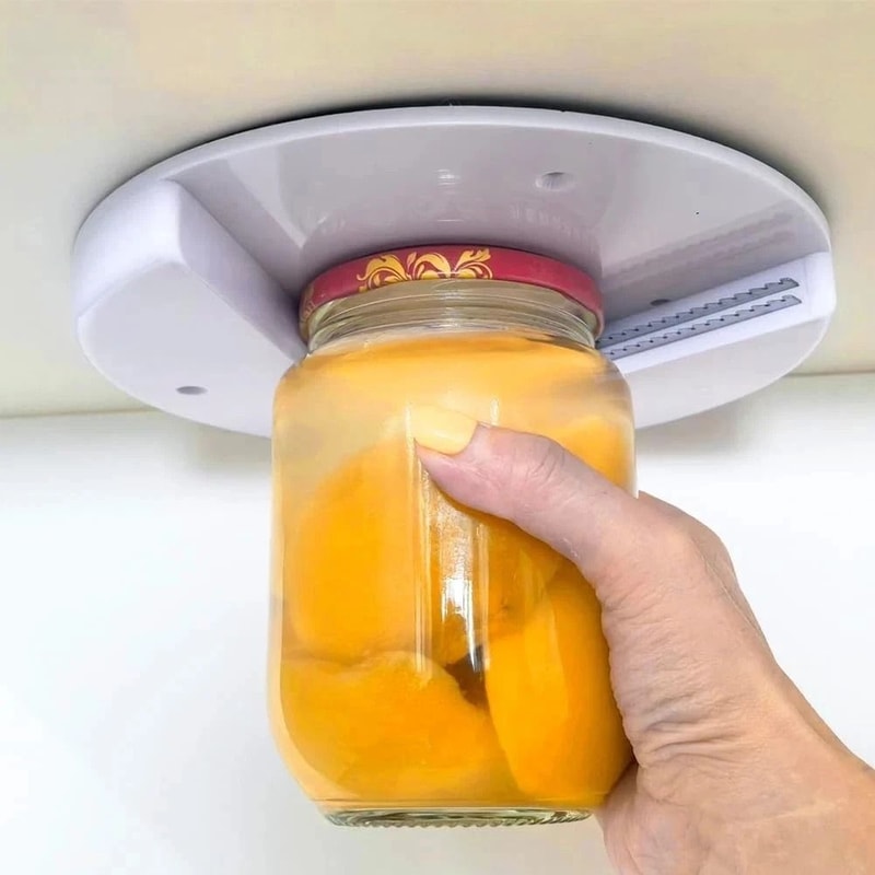 Under Cabinet Jar Opener For Seniors With Arthritis Easy Grip Lid Opener For Weak Hands 0