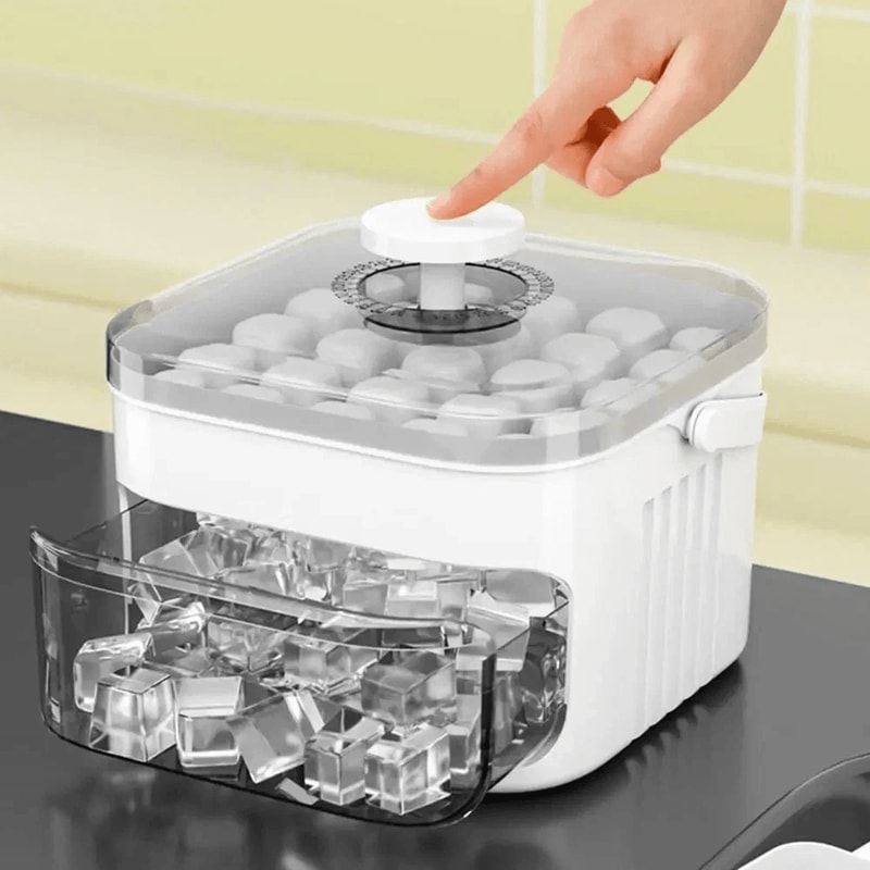 Ice Cube Tray With Lid And Storage Bin Press Release Double Layer Ice Box 4