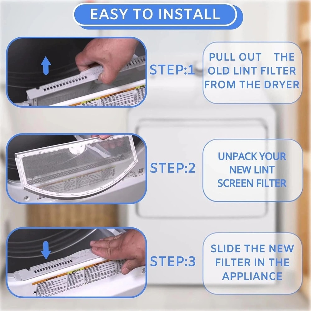GE Dryer Lint Screen Replacement Lint Filter Trap For Efficient Airflow Safety 2