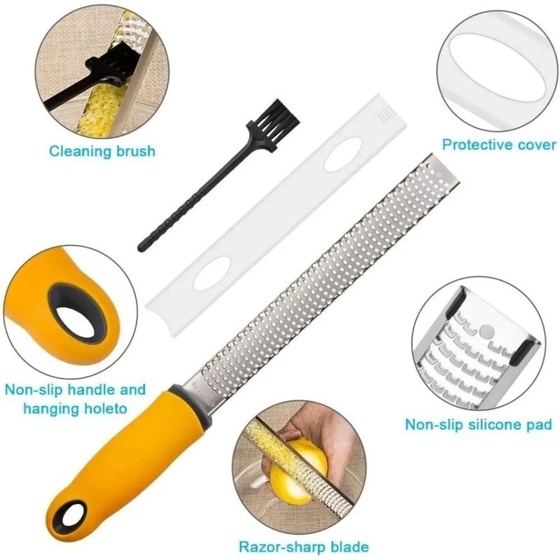 Stainless Steel Lemon Zester Grater For Citrus Cheese Garlic And Ginger 2