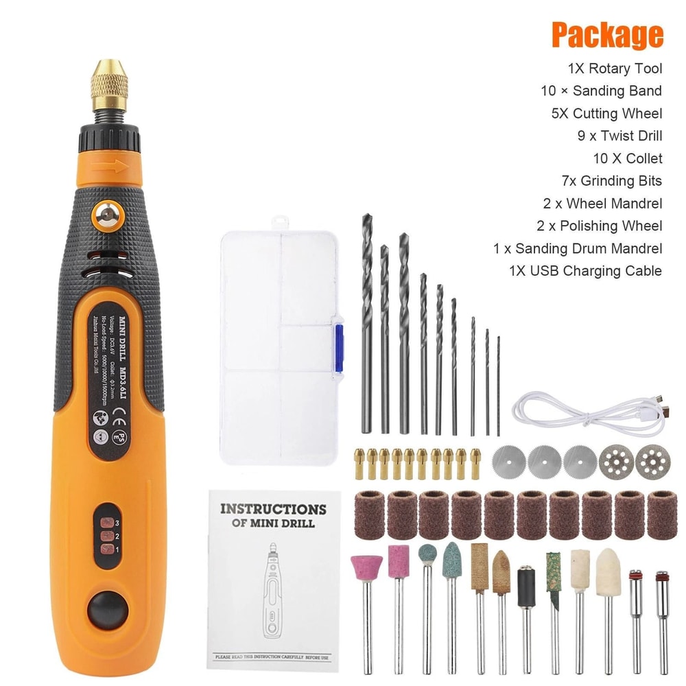 Cordless Rotary Tool Kit For Grinding Sanding Polishing DIY Crafts 3