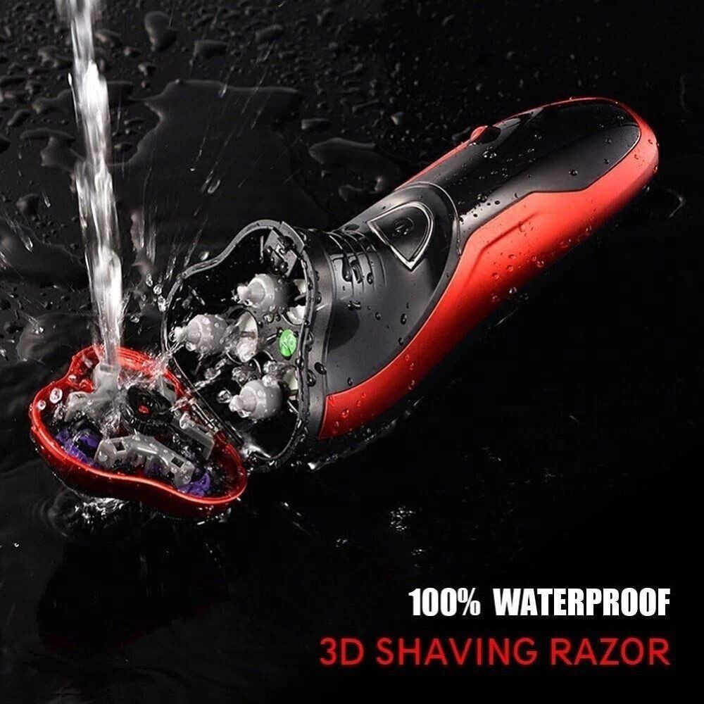 Cordless Rotary Electric Shaver For Men Waterproof Wet Dry Razor With Pop Up Trimmer 4