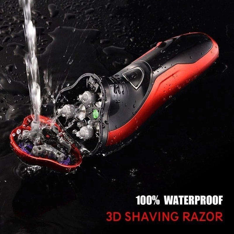Cordless Rotary Electric Shaver For Men Waterproof Wet Dry Razor With Pop Up Trimmer 4