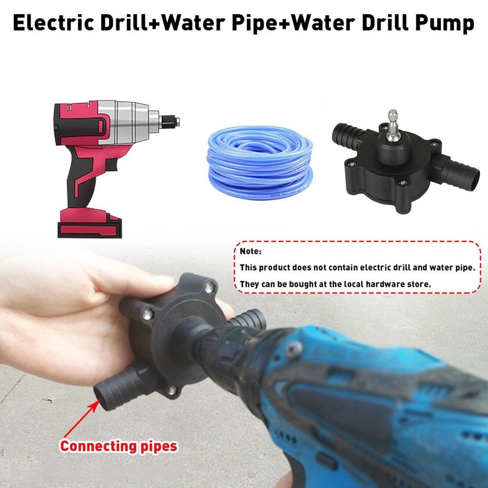 Portable Self Priming Drill Pump For Water Oil And Fluid Transfer 6