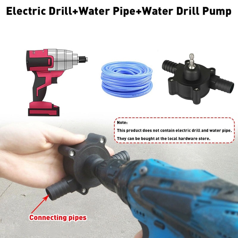 Portable Self Priming Drill Pump For Water Oil And Fluid Transfer 6