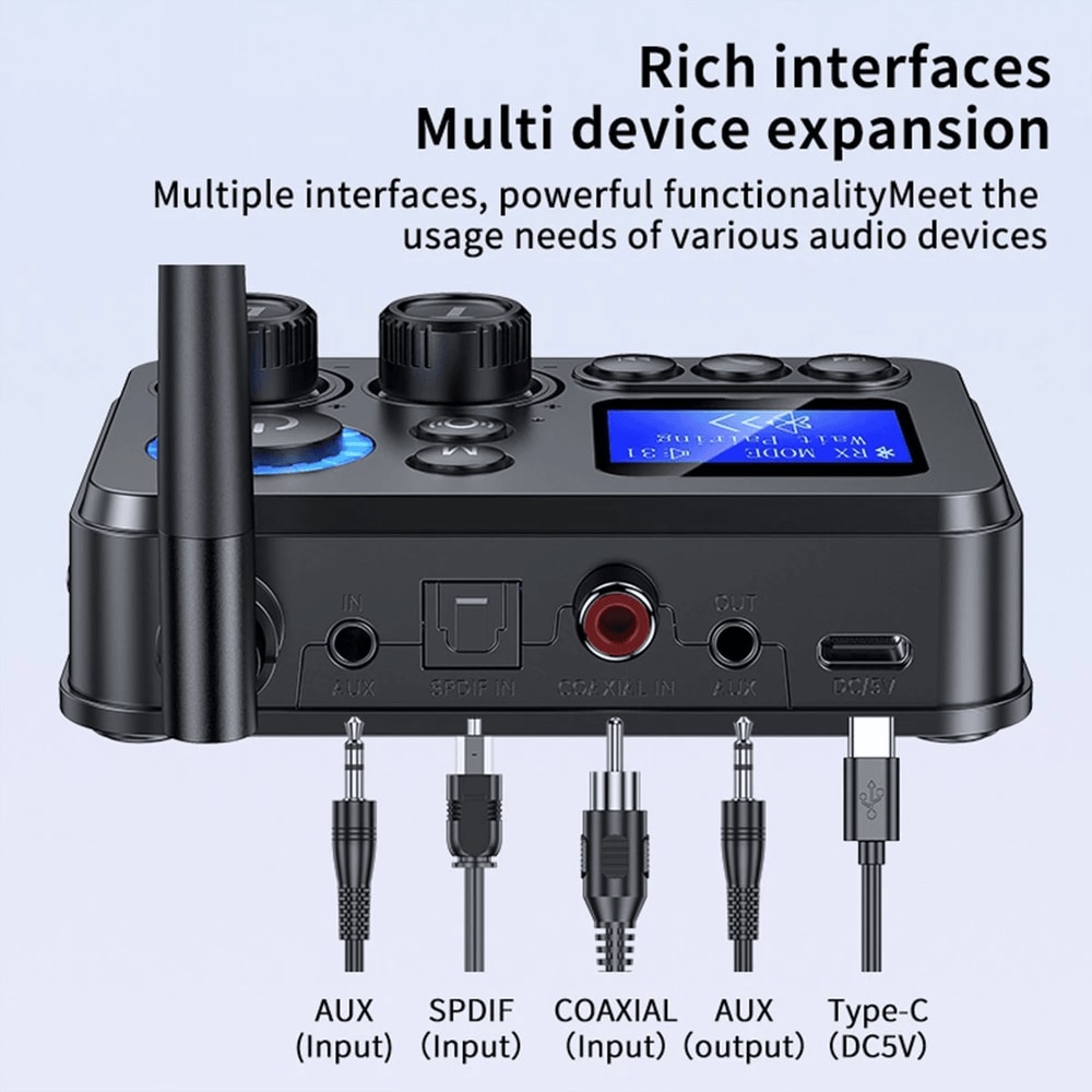 Bluetooth Transmitter Receiver Audio Adapter 12