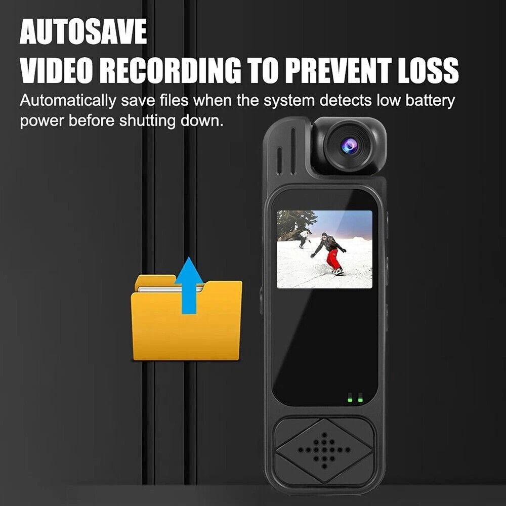 20 Hour Mini Body Camera With 180 Lens And IR Night Vision 5