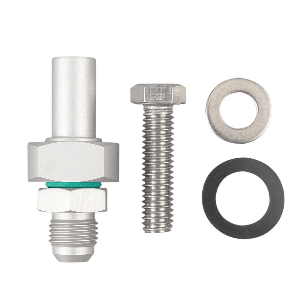 No Weld Fuel Tank Return Line Fitting Aluminum Bung Kit 6