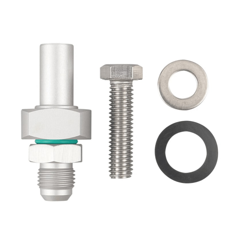 No Weld Fuel Tank Return Line Fitting Aluminum Bung Kit 6