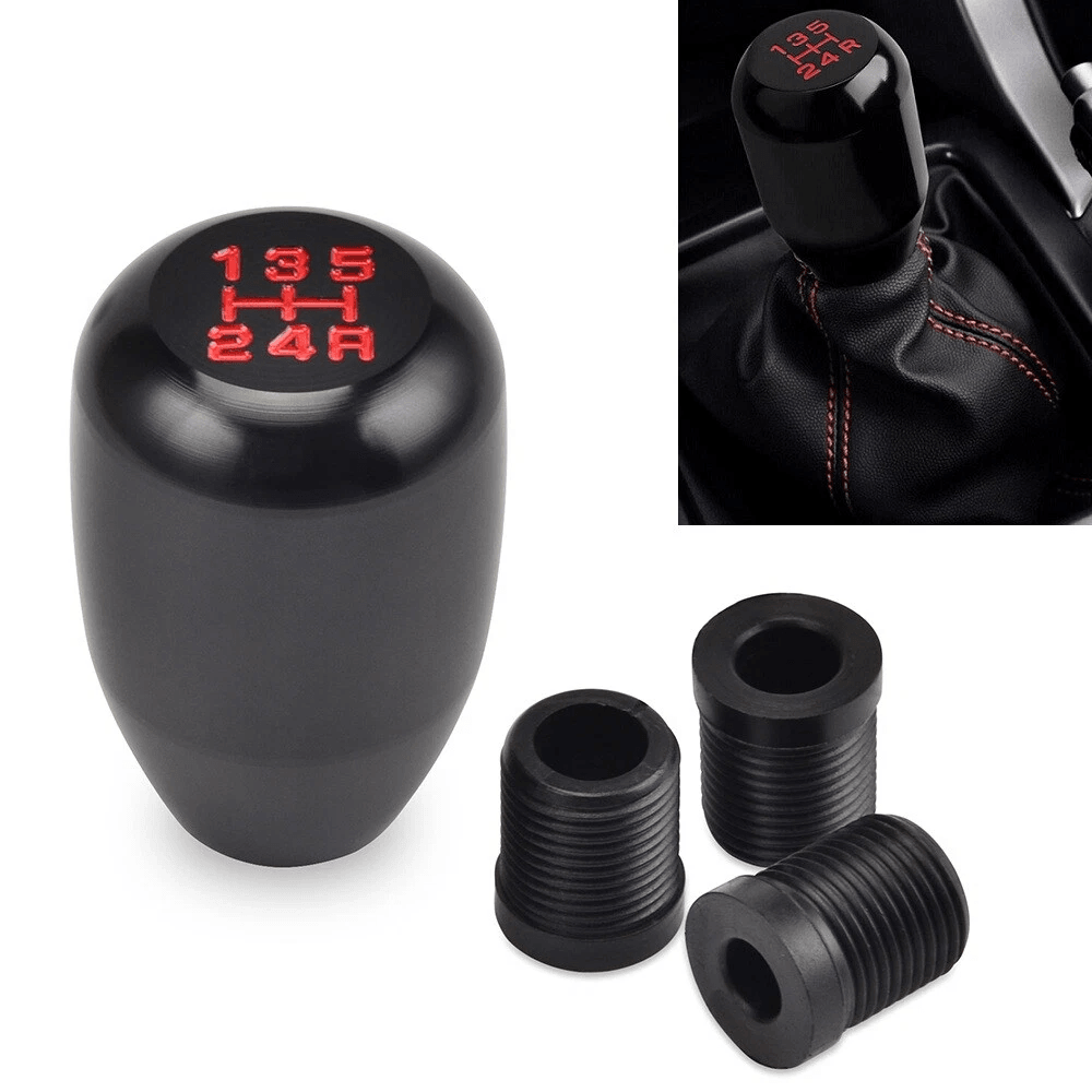 Premium Universal Car Shift Knob 5 Speed Manual Shifter Aluminum Gear Knob 0