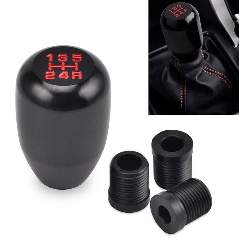 Premium Universal Car Shift Knob 5 Speed Manual Shifter Aluminum Gear Knob 0