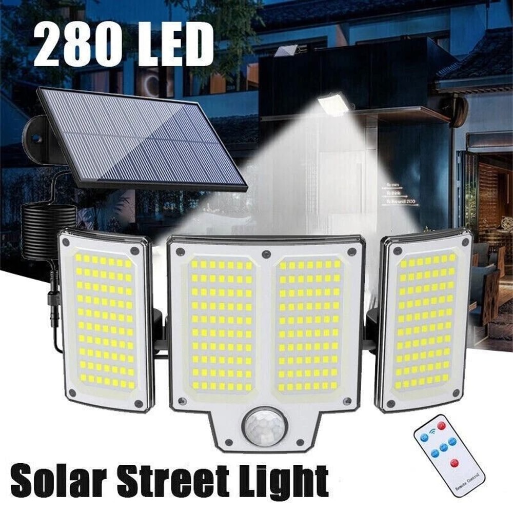 LED Solar Street Light Motion Sensor Security Flood Lamp For Outdoor Walls 11