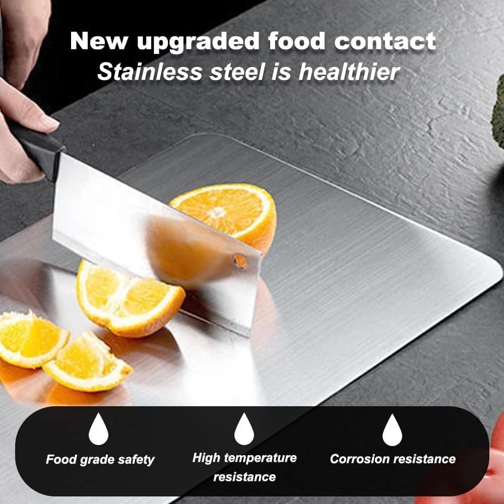 Premium Titanium Stainless Steel Cutting Board Durable Kitchen Prep Board Non Stick Chopping Board 10