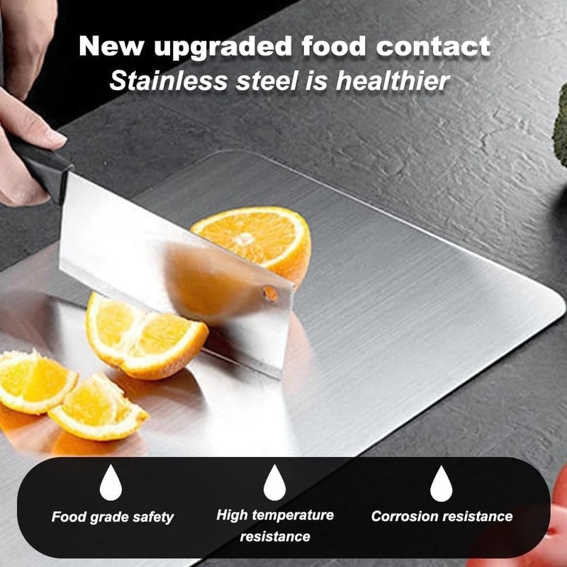 Premium Titanium Stainless Steel Cutting Board Durable Kitchen Prep Board Non Stick Chopping Board 10