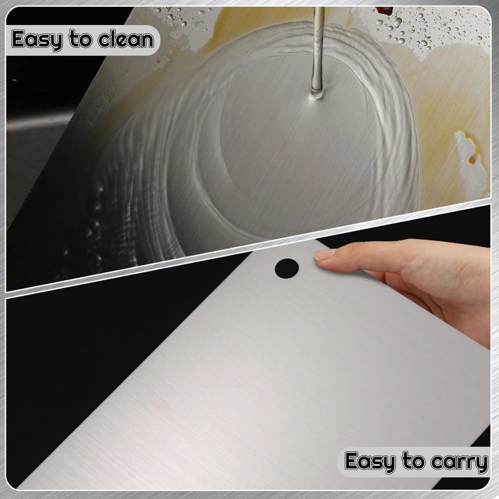 Premium Titanium Stainless Steel Cutting Board Durable Kitchen Prep Board Non Stick Chopping Board 4