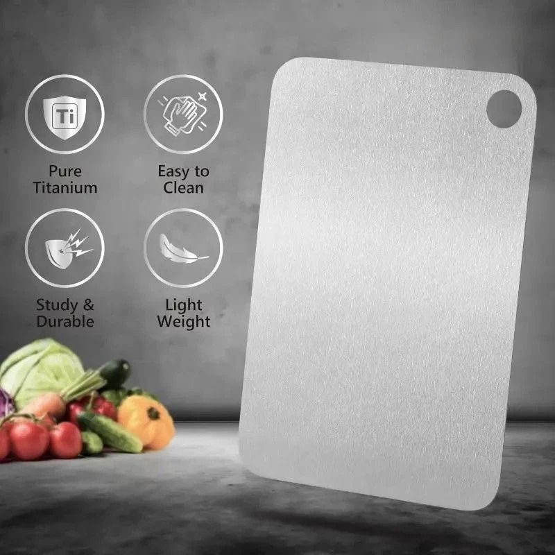 Premium Titanium Stainless Steel Cutting Board Durable Kitchen Prep Board Non Stick Chopping Board 9