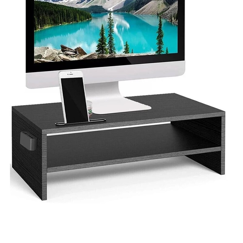 Ergonomic Monitor Stand Riser Laptop Table With Desk Organizer And Phone Slot 7