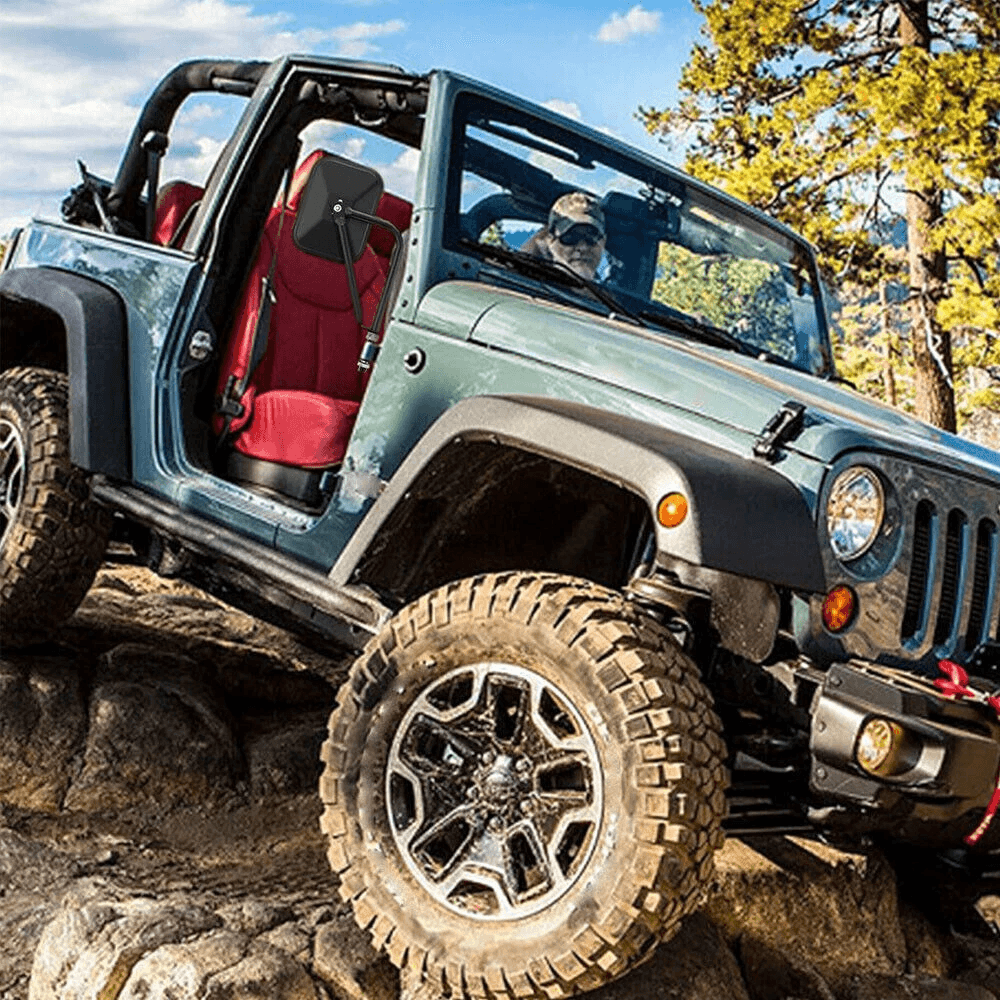 Jeep Wrangler Door Off Mirrors Steel Quick Release Side Mirror Pair 5