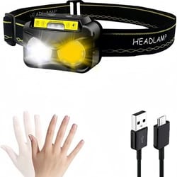 lumen rechargeable led headlamp with motion sensor