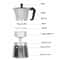 2 Cup Aluminum Moka Pot Stovetop Espresso Maker 2