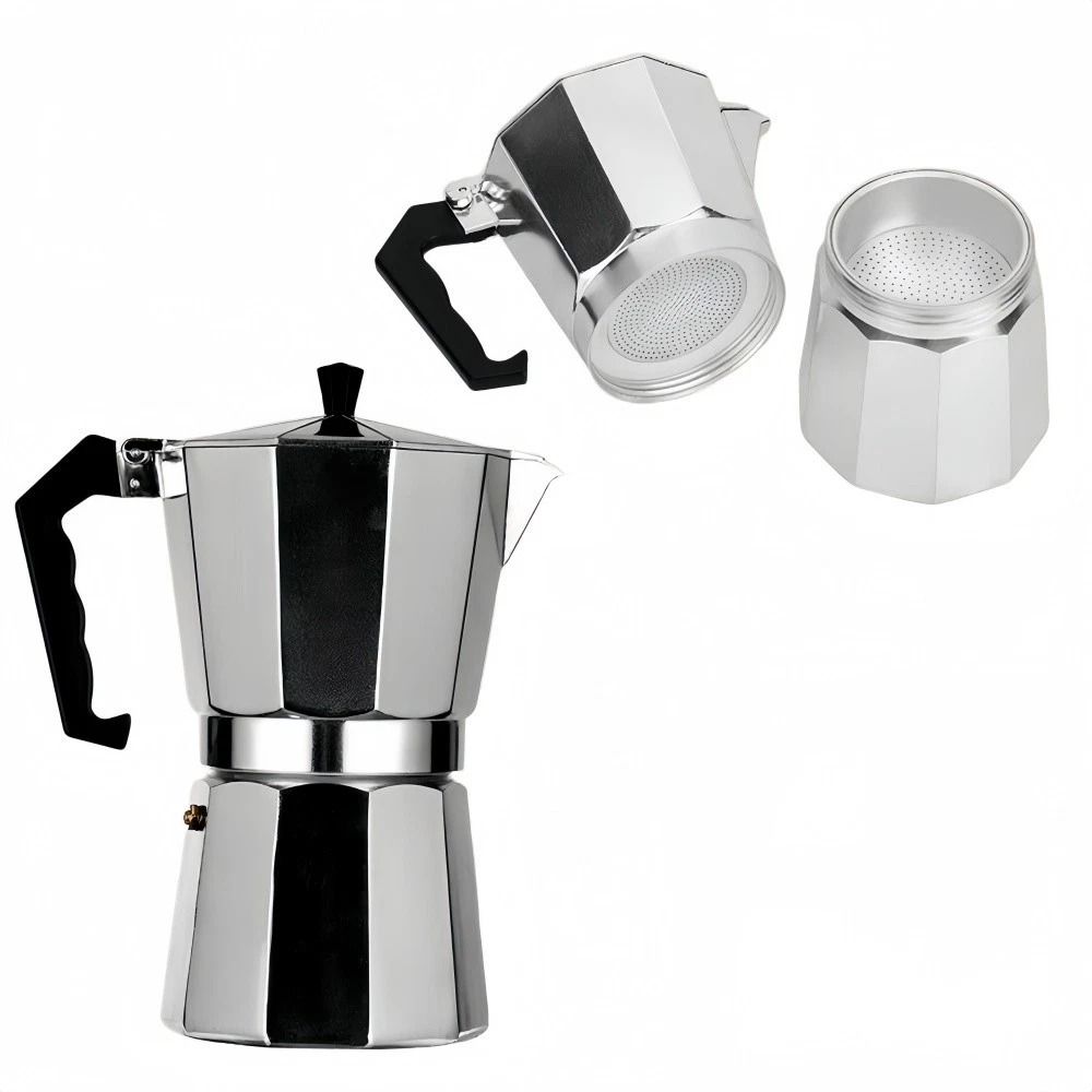 2 Cup Aluminum Moka Pot Stovetop Espresso Maker 6