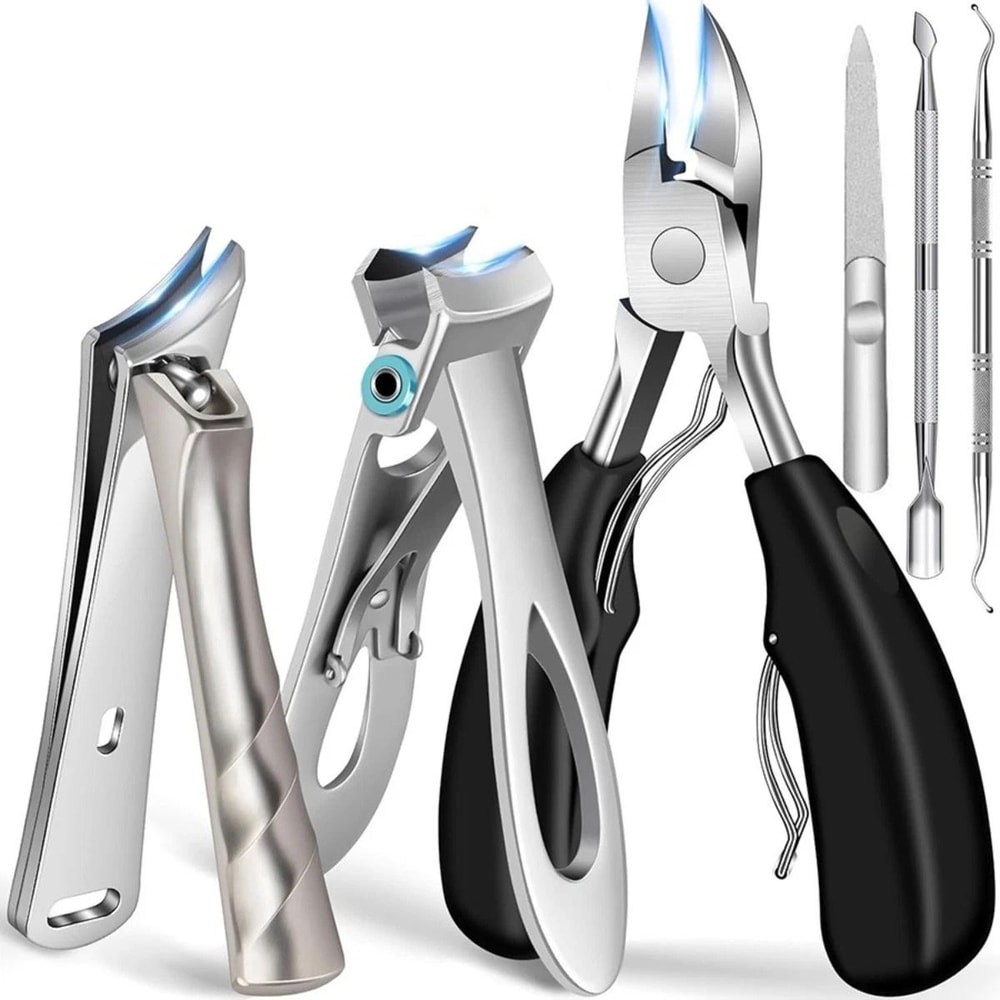 Heavy Duty Toenail Clippers 6 Piece Stainless Steel Podiatry Nail Care Kit 0