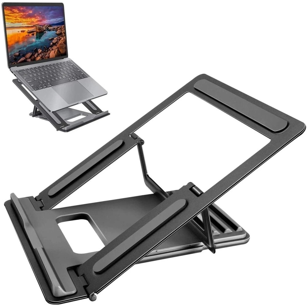 Adjustable Aluminum Laptop Stand Foldable Portable Notebook Holder 0