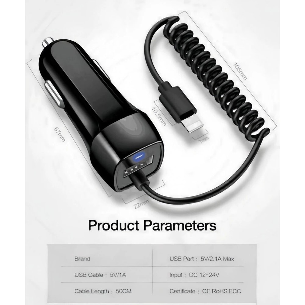 Fast Charging IPhone Car Charger Adapter For IPhone 1