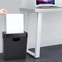 6 sheet home office paper shredder with credit card and cd strip cut