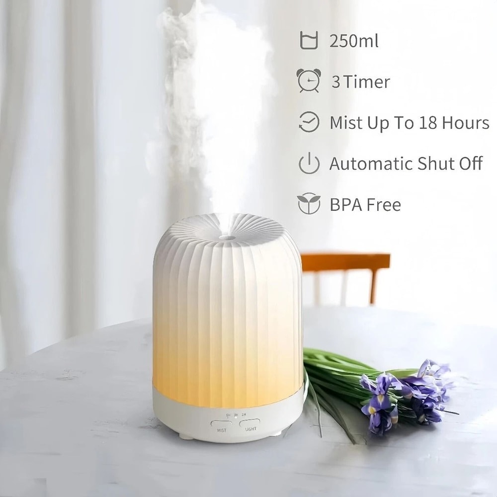 LED Ultrasonic Essential Oil Diffuser Aroma Humidifier With Night Light 6