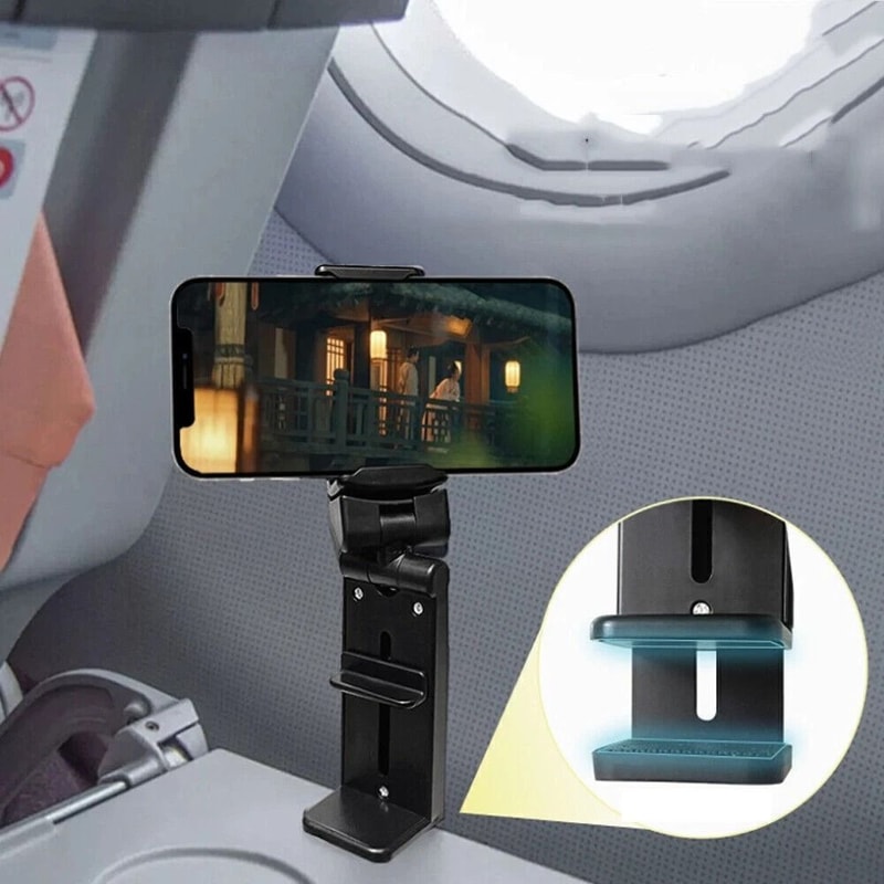 Universal Airplane Phone Holder 360 Rotation Travel Phone Mount For Desk And Car 6