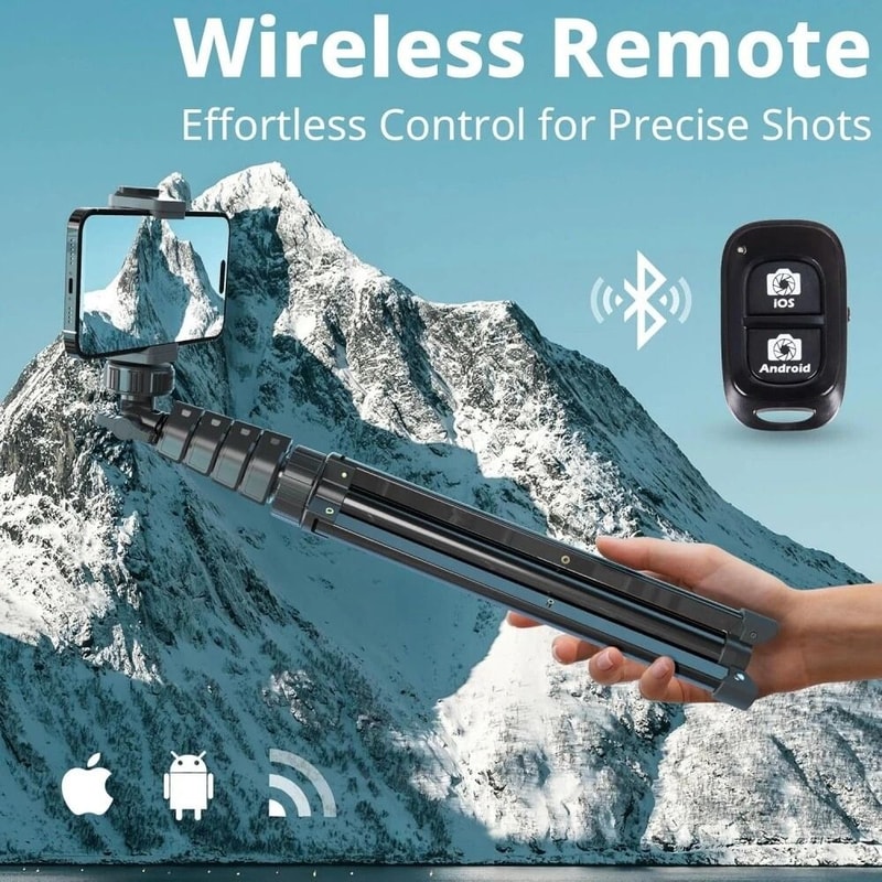 Phone Tripod Selfie Stick With Wireless Remote 2